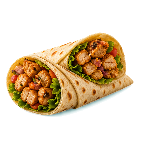 Halal wraps with vegetables